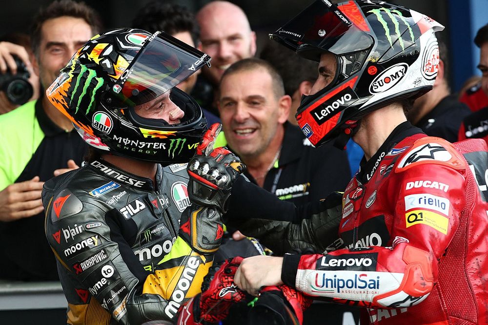 Polesitter Marco Bezzecchi, VR46 Racing Team, Team Francesco Bagnaia, Ducati Team