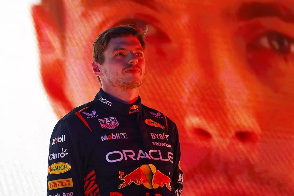 Max Verstappen, Red Bull Racing, 1st position, on the podium