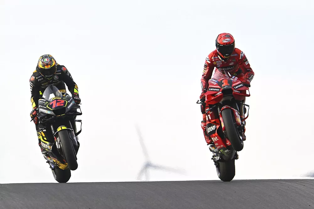 Marco Bezzecchi, VR46 Racing Team, Francesco Bagnaia, Ducati Team