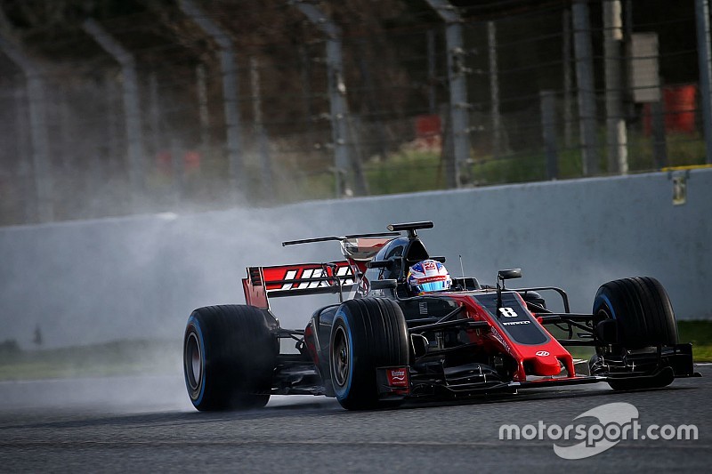 Pour Grosjean, les essais sur piste humide sont