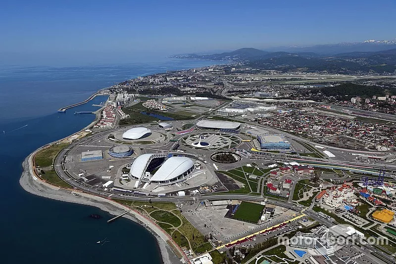 Sochi Autodrom aus der Vogelperspektive
