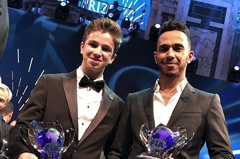 Bruno Carneiro e Lewis Hamilton