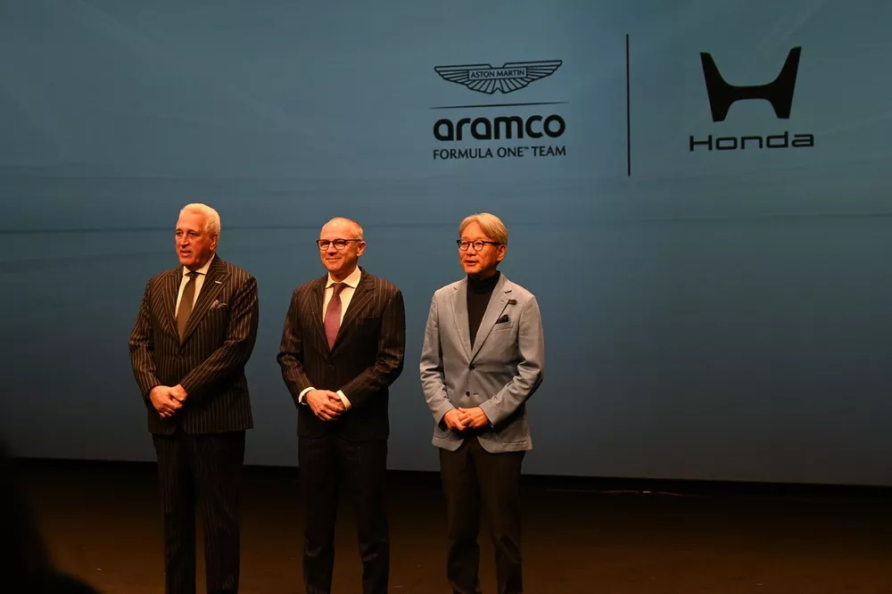 Stefano Domenicali,Lawrence Stroll,Toshihiro Mibe Honda CEO
