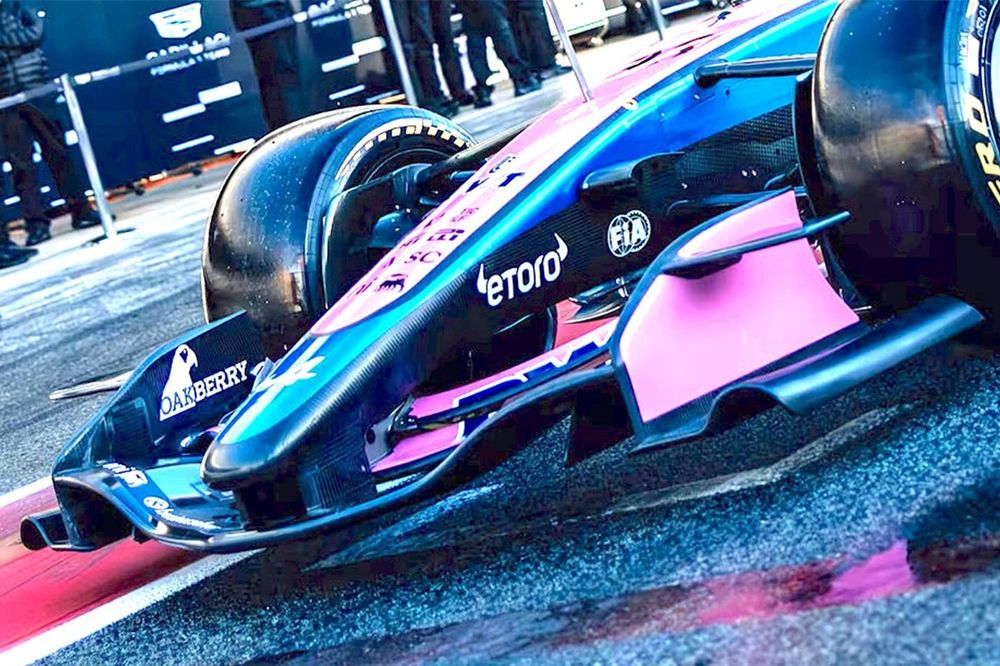 Alpine A526, detalle del alerón delantero