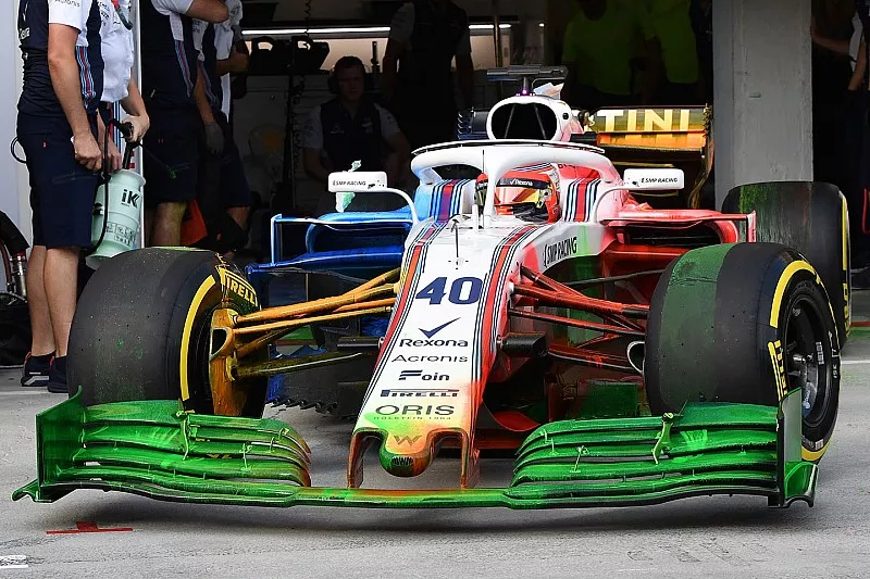 Robert Kubica, Williams FW41 con parafina aerodin&aacute;mica sobre todo el autom&oacute;vil
