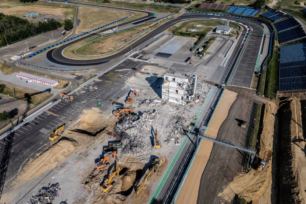 Obras en el circuito de Hungaroring