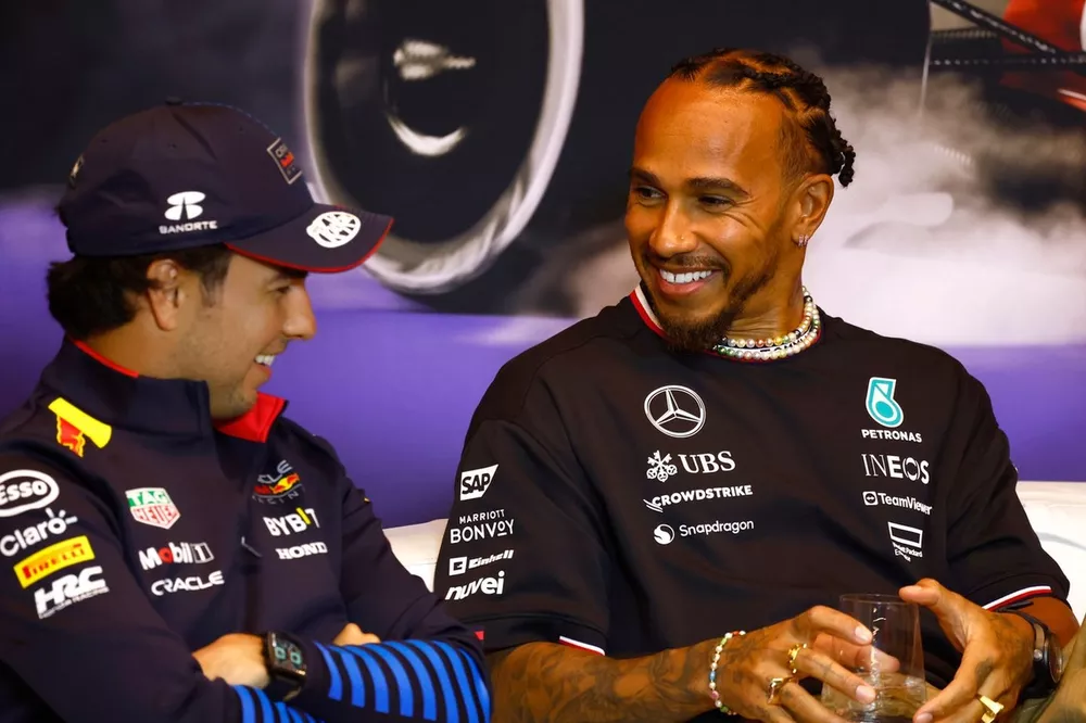Confer&ecirc;ncia de imprensa, Sergio Perez, Red Bull Racing, Lewis Hamilton, Mercedes-AMG F1 Team 