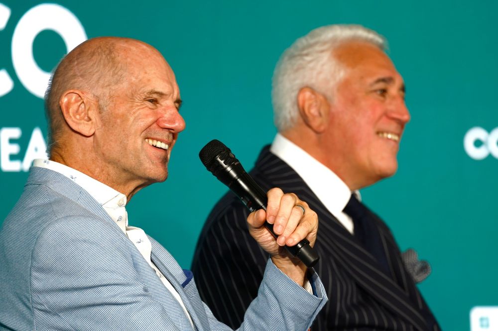 Adrian Newey, Managing Technical Partner, Aston Martin F1 Team, Lawrence Stroll, Owner, Aston Martin F1 Team