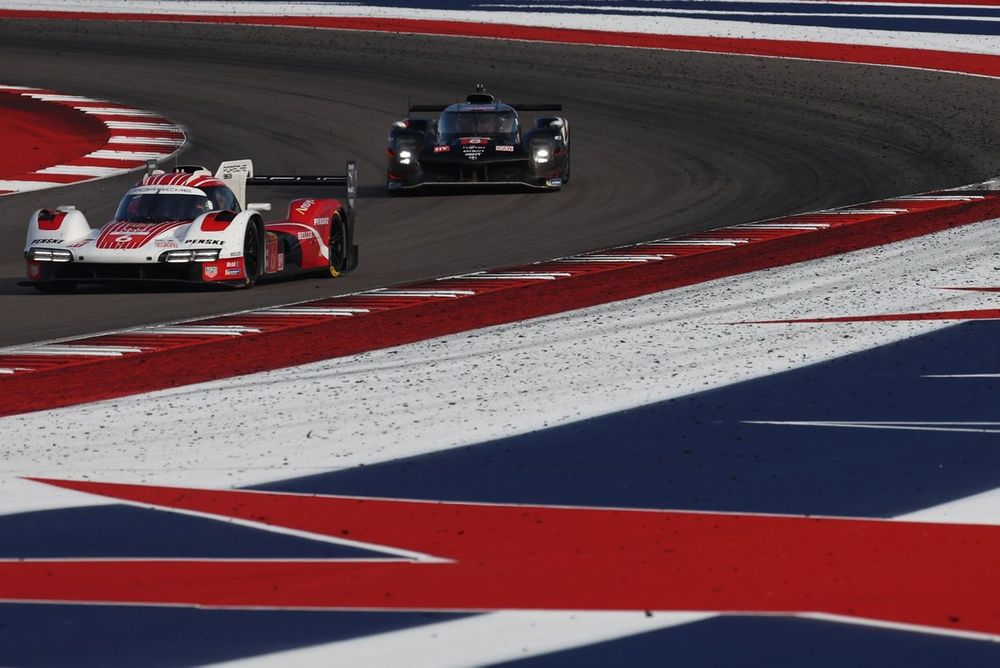 #6 Porsche Penske Motorsport Porsche 963: Kevin Estre, Andre Lotterer, Laurens Vanthoor, #8 Toyota Gazoo Racing Toyota GR010 - Hybrid: Sebastien Buemi, Brendon Hartley, Ryo Hirakawa