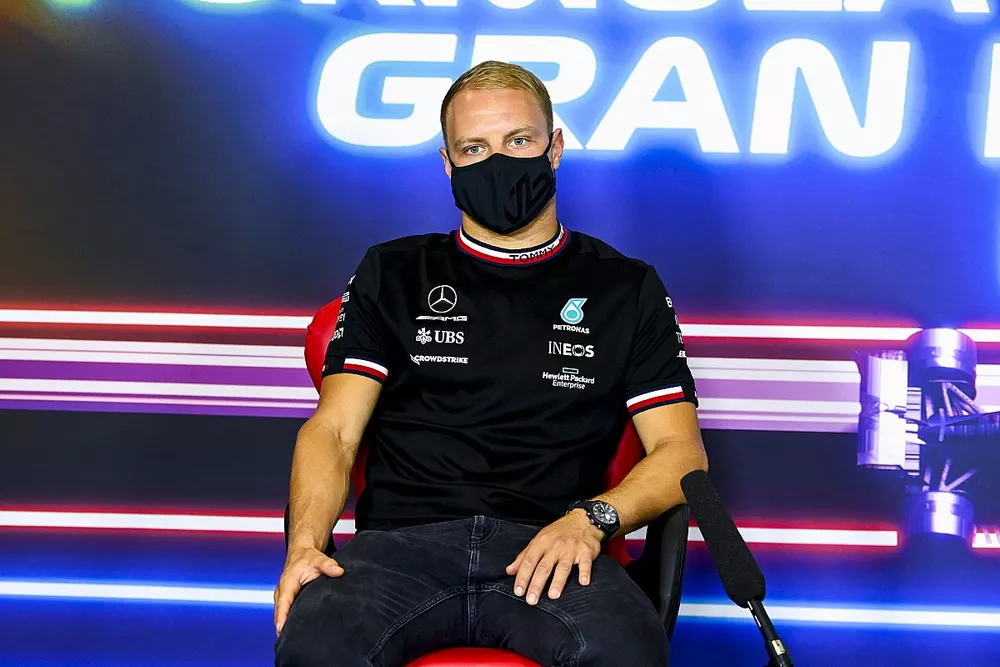 Valtteri Bottas, Mercedes, en conf&eacute;rence de presse