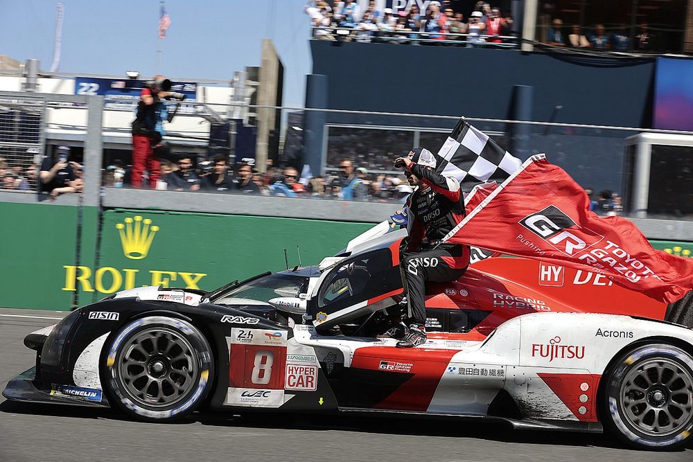 Race winner #8 Toyota Gazoo Racing Toyota GR010 Hybrid of SÃ©bastien Buemi, Brendon Hartley, Ryo Hirakawa