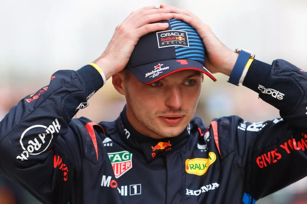 Le poleman Max Verstappen, Red Bull Racing