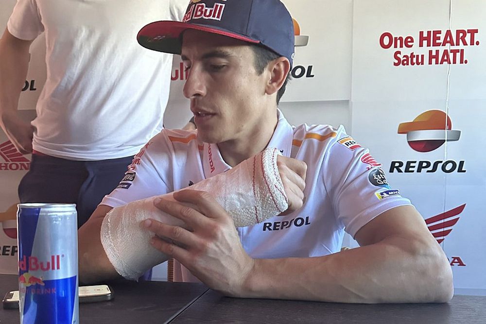 Marc Marquez, Respol Honda with a bandage