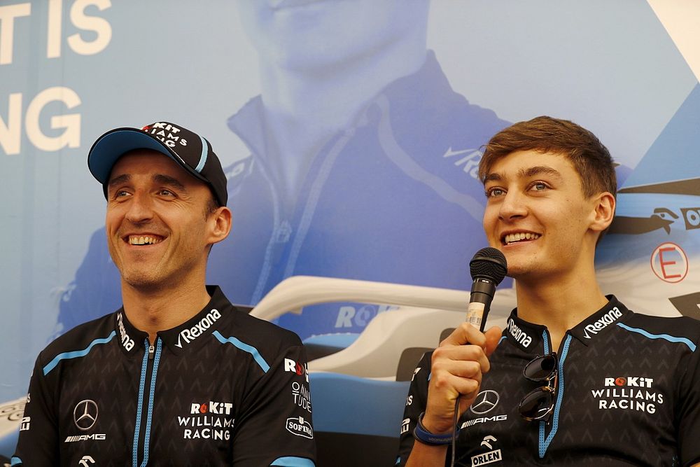 Robert Kubica, Williams Racing, and George Russell, Williams Racing