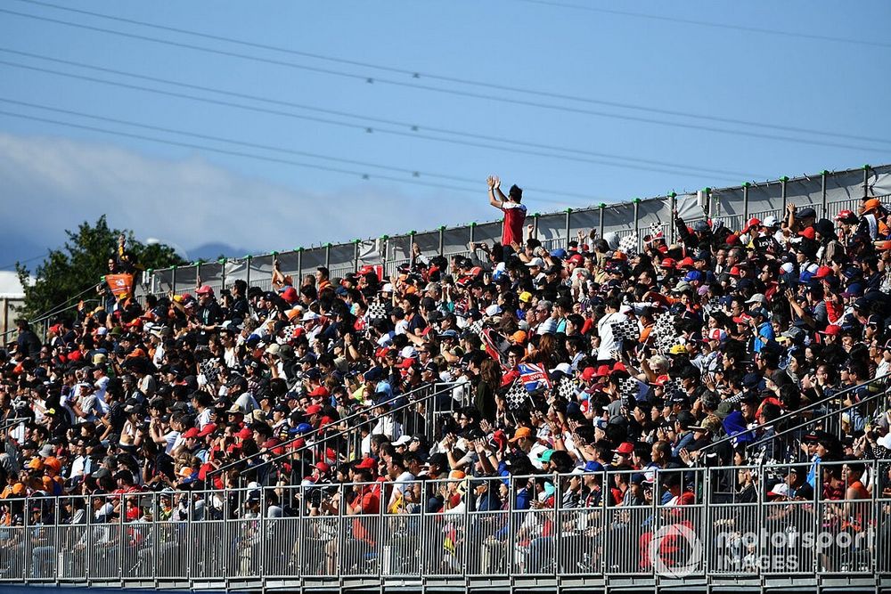 Fans fill out a grandstand