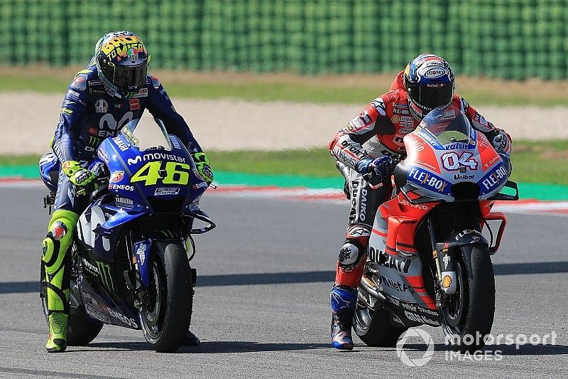 Valentino Rossi, Yamaha Factory Racing, Andrea Dovizioso, Ducati Team