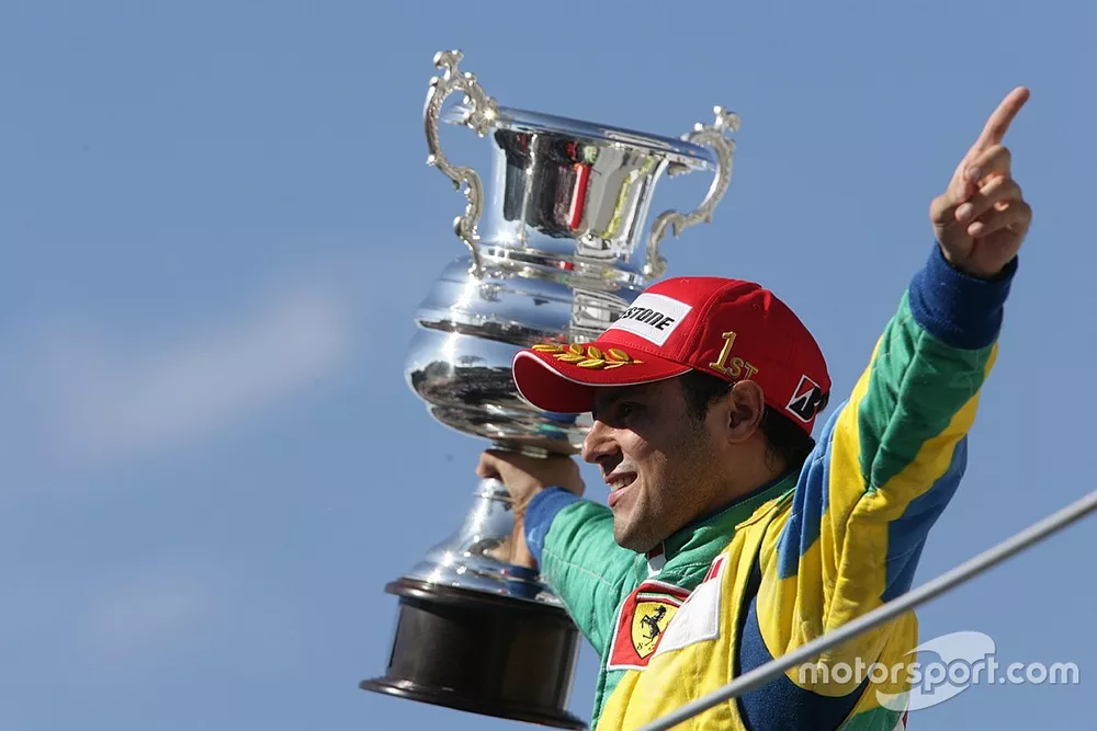 Podium: race winner Felipe Massa, Ferrari