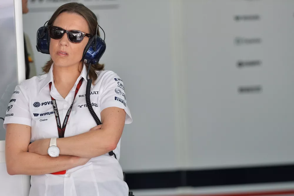 Claire Williams, Subdirectora del equipo Williams con su padre Sir Frank Williams, Director del equipo