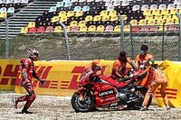 Se le abrieron los puntos a Miller en su caída de Portugal