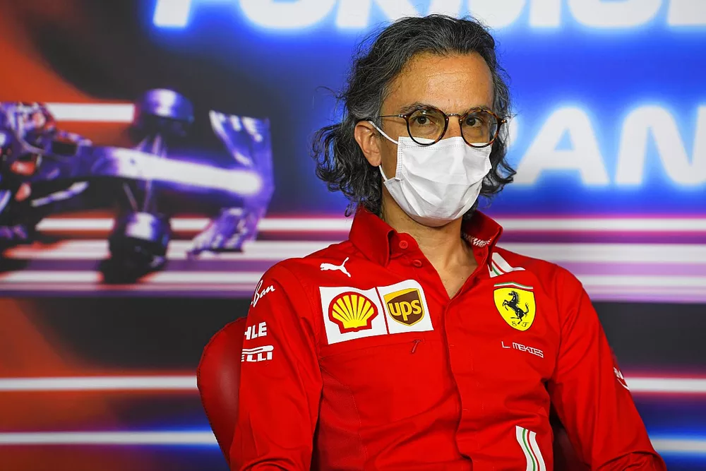 Laurent Mekies, directeur de course de Ferrari, en conf&eacute;rence de presse