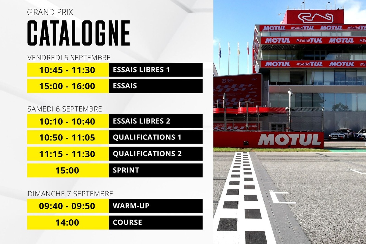 Le programme du GP de Catalogne MotoGP 2025
