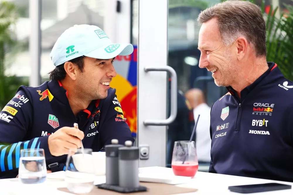 Sergio Perez, Red Bull Racing, Christian Horner, Team Principal, Red Bull Racing