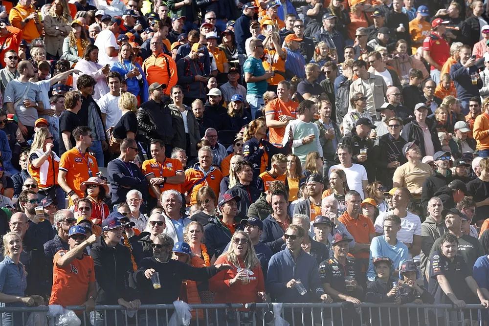 Fans in a grandstand