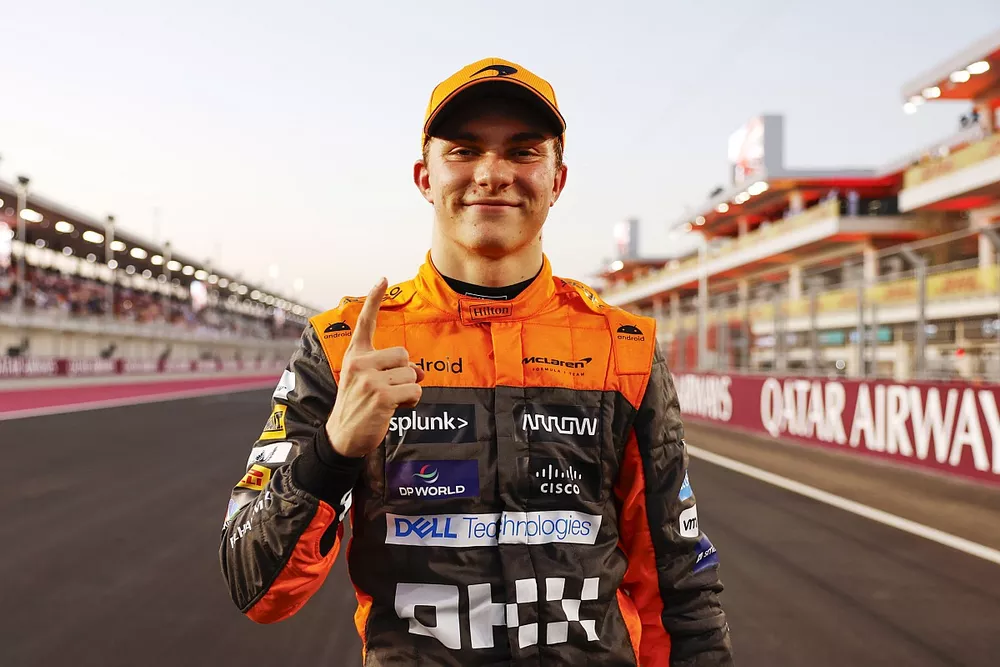 Sprint pole winner Oscar Piastri, McLaren