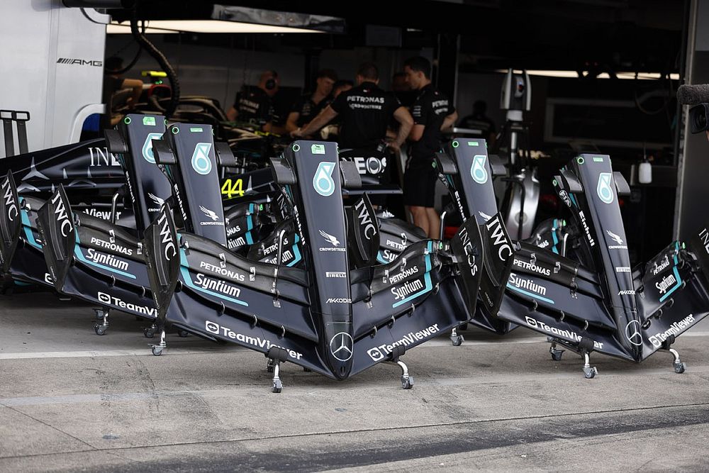 Detalle técnico del Mercedes W14