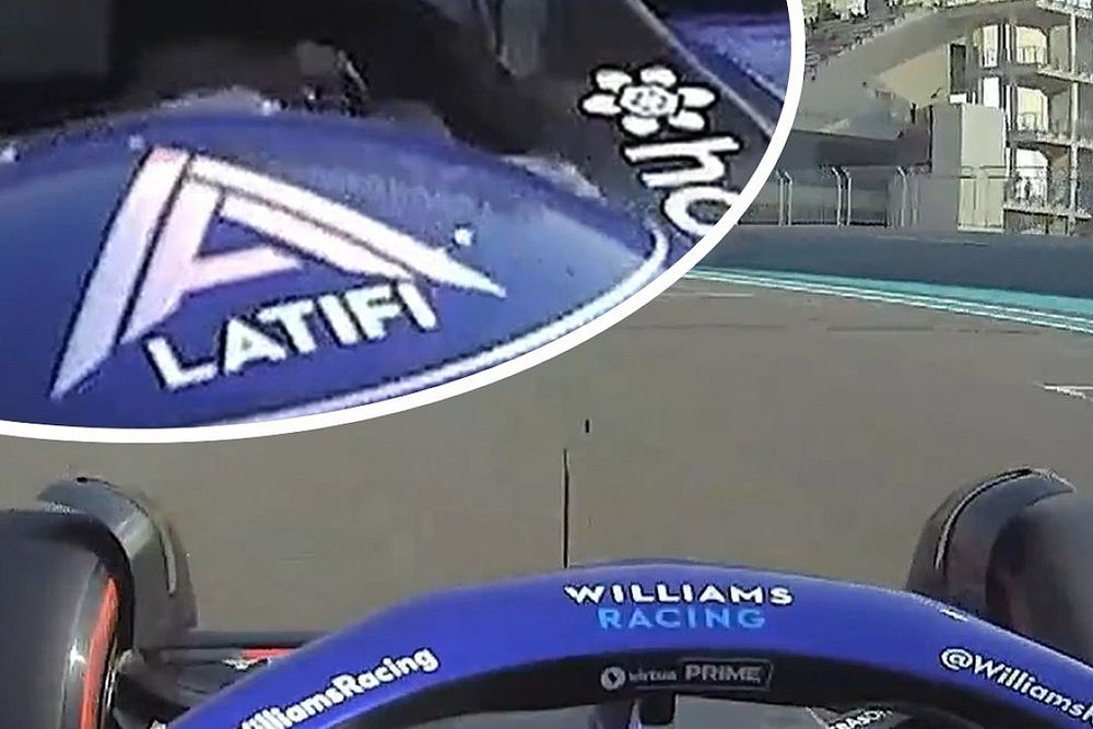 Casco especial de Albon con Latifi en el GP de Abu Dhabi 2022 de F1