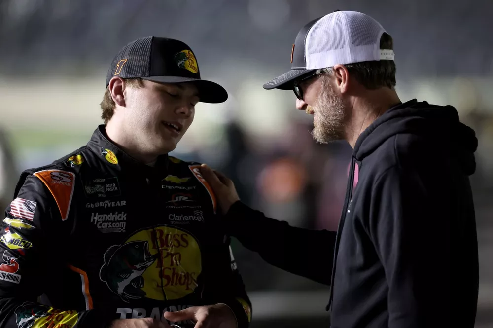 Carson Kvapil and Dale Earnhardt Jr.