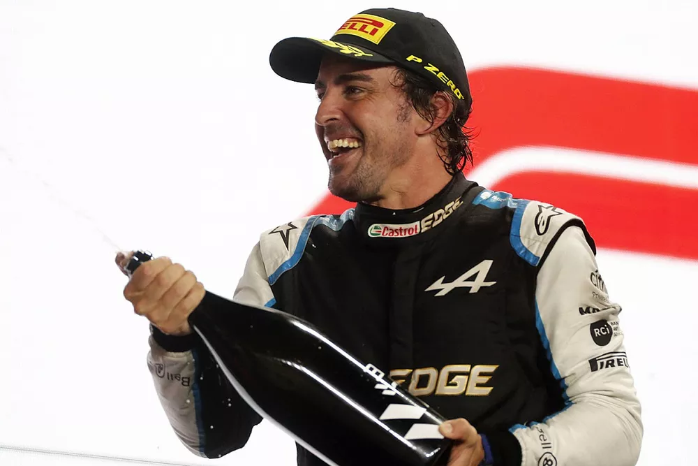 Podium: third place Fernando Alonso, Alpine