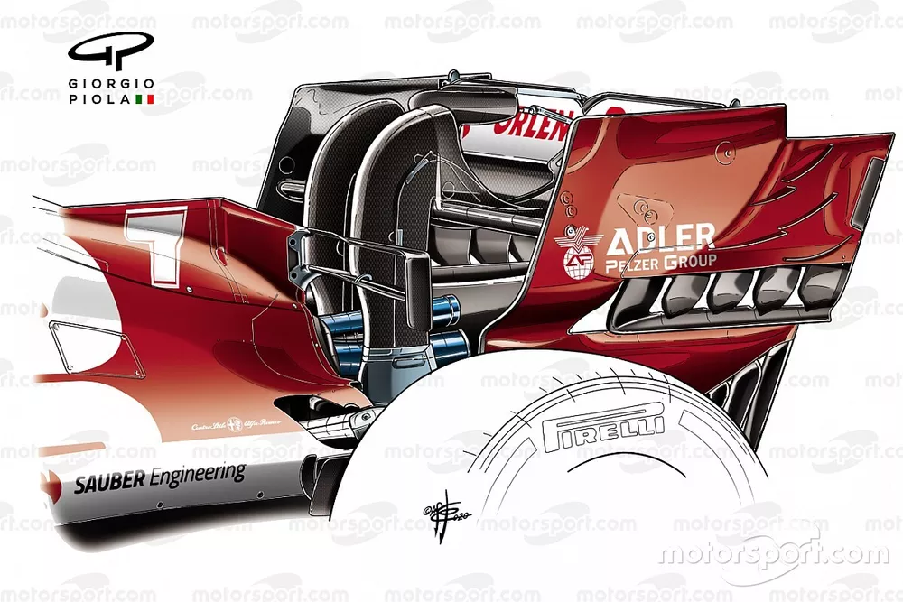Alfa Romeo Racing C39 rear end plate  