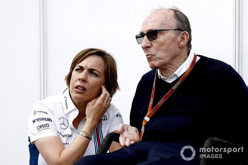 Claire Williams, Subdirectora del equipo Williams con su padre Sir Frank Williams, Director del equipo