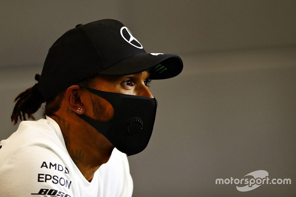 Lewis Hamilton, Mercedes-AMG F1 in the press conference 