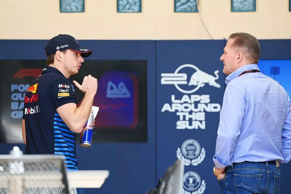 Max Verstappen, Red Bull Racing, avec son p&egrave;re Jos Verstappen