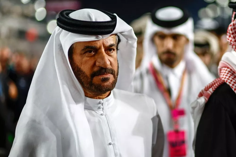 Mohammed Ben Sulayem, voorzitter FIA, op de grid 