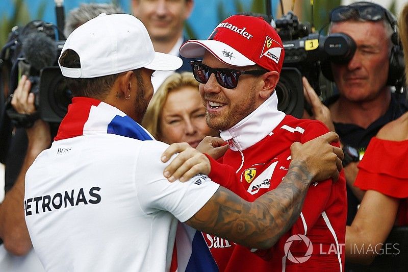 Campe&oacute;n del Mundo 2017, Lewis Hamilton, Mercedes AMG F1, Sebastian Vettel, Ferrari