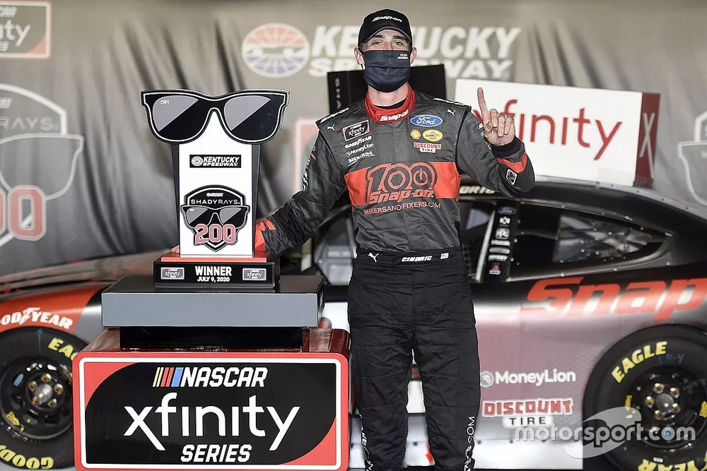 Race Winner Austin Cindric, Team Penske, Ford Mustang