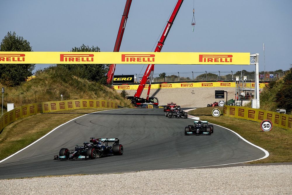 Lewis Hamilton, Mercedes W12, Valtteri Bottas, Mercedes W12, and Pierre Gasly, AlphaTauri AT02