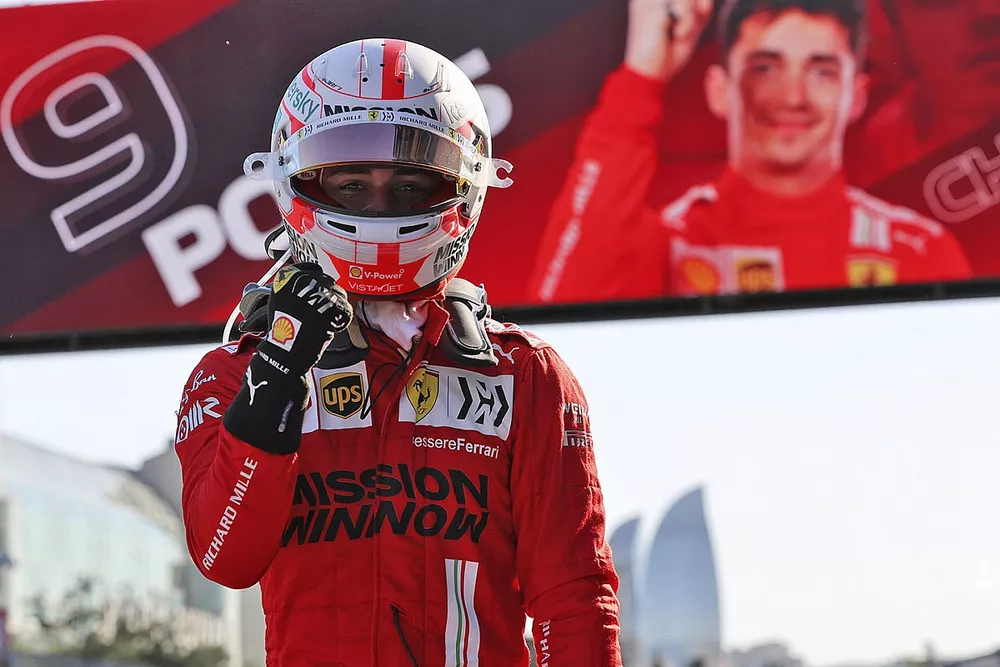 Polesitter Charles Leclerc, Ferrari SF21