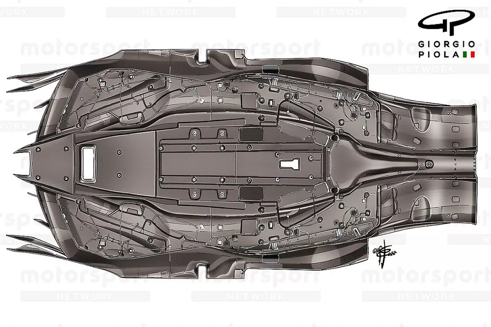 Red Bull Racing RB18 floor detail