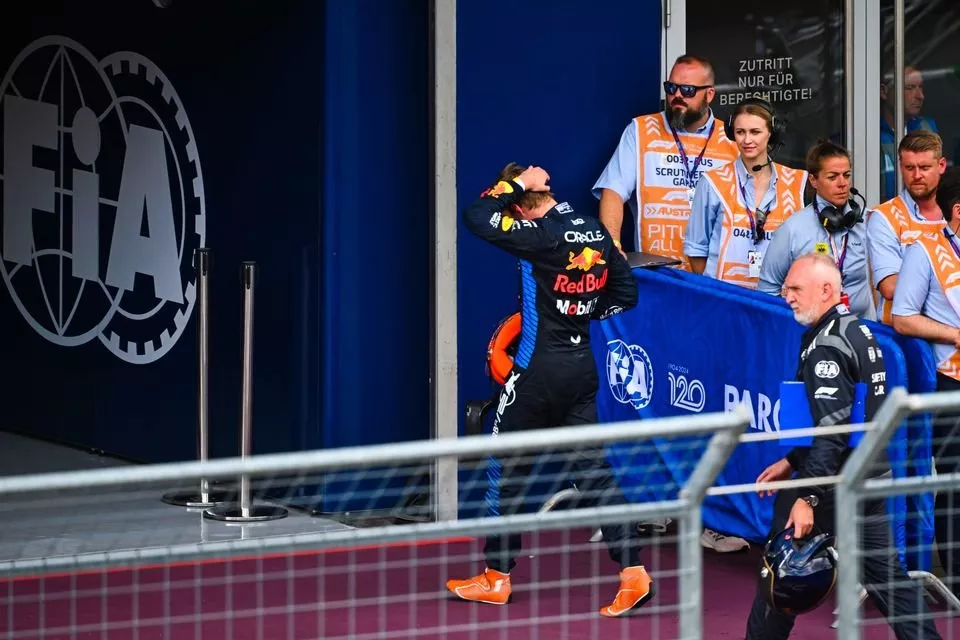 Max Verstappen, Red Bull Racing, en Parc Ferme