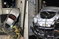 Un Ferrari Roma cae en picado por la avería de un ascensor
