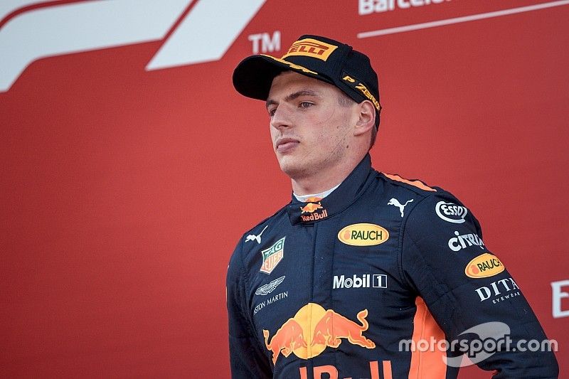 Max Verstappen, Red Bull Racing celebrates on the podium