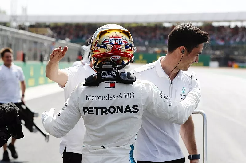El poleman Lewis Hamilton, Mercedes AMG F1