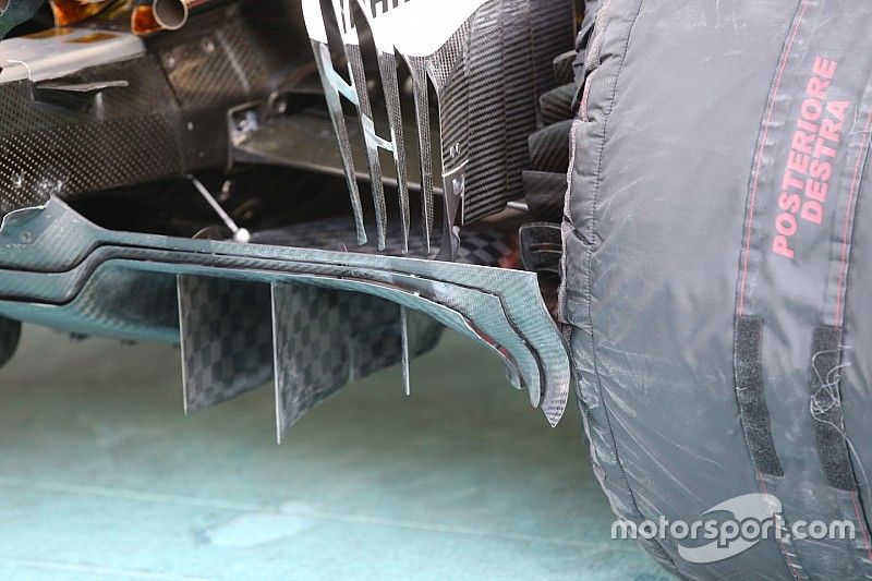 Difusor del coche de Kimi Raikkonen, Ferrari SF70H