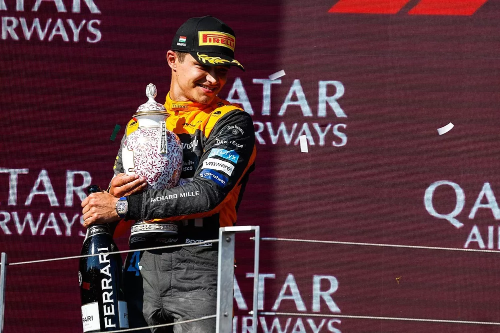 Podio: segundo lugar Lando Norris, McLaren