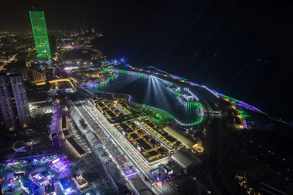 An aerial view of the circuit