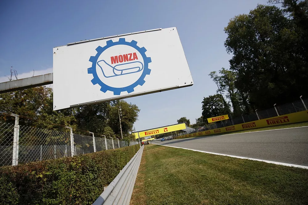Cartello del circuito di Monza 